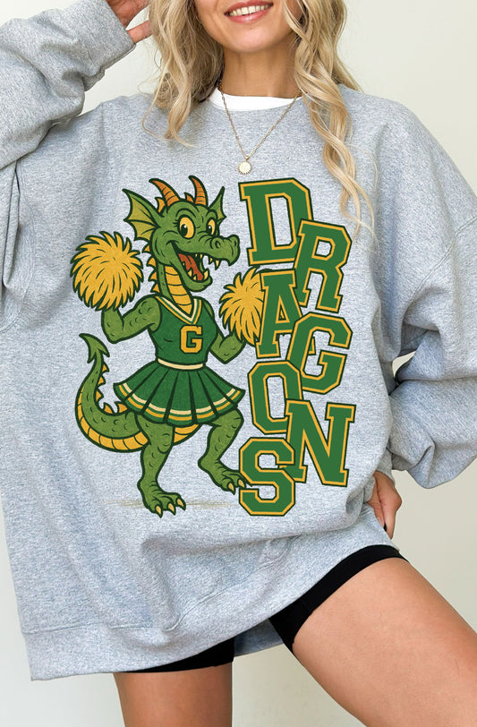 Dragons cheer, drawn.