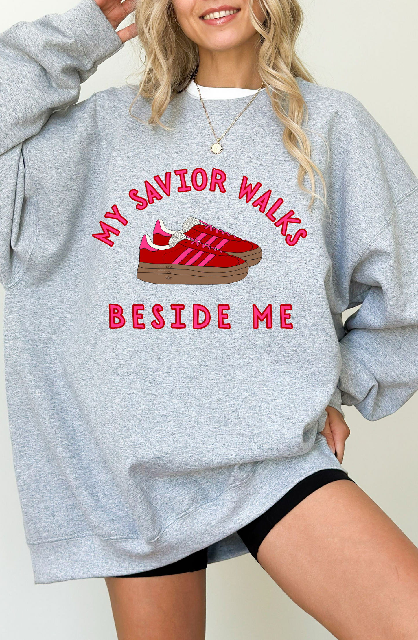 My savior walks beside me