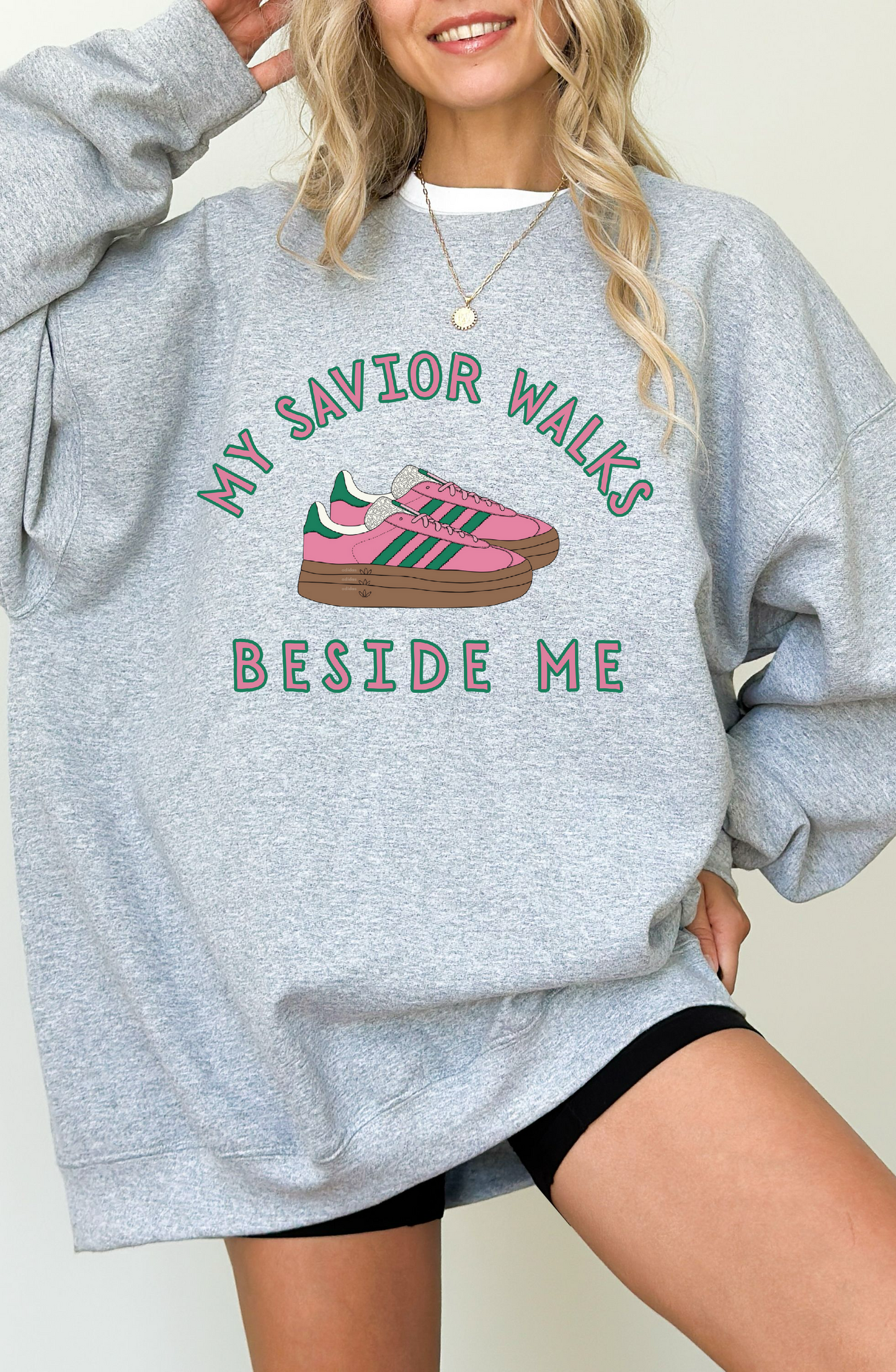 My savior walks beside me