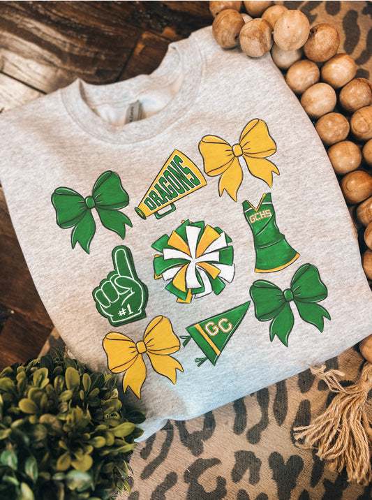 Youth school spirit cheer Crewneck