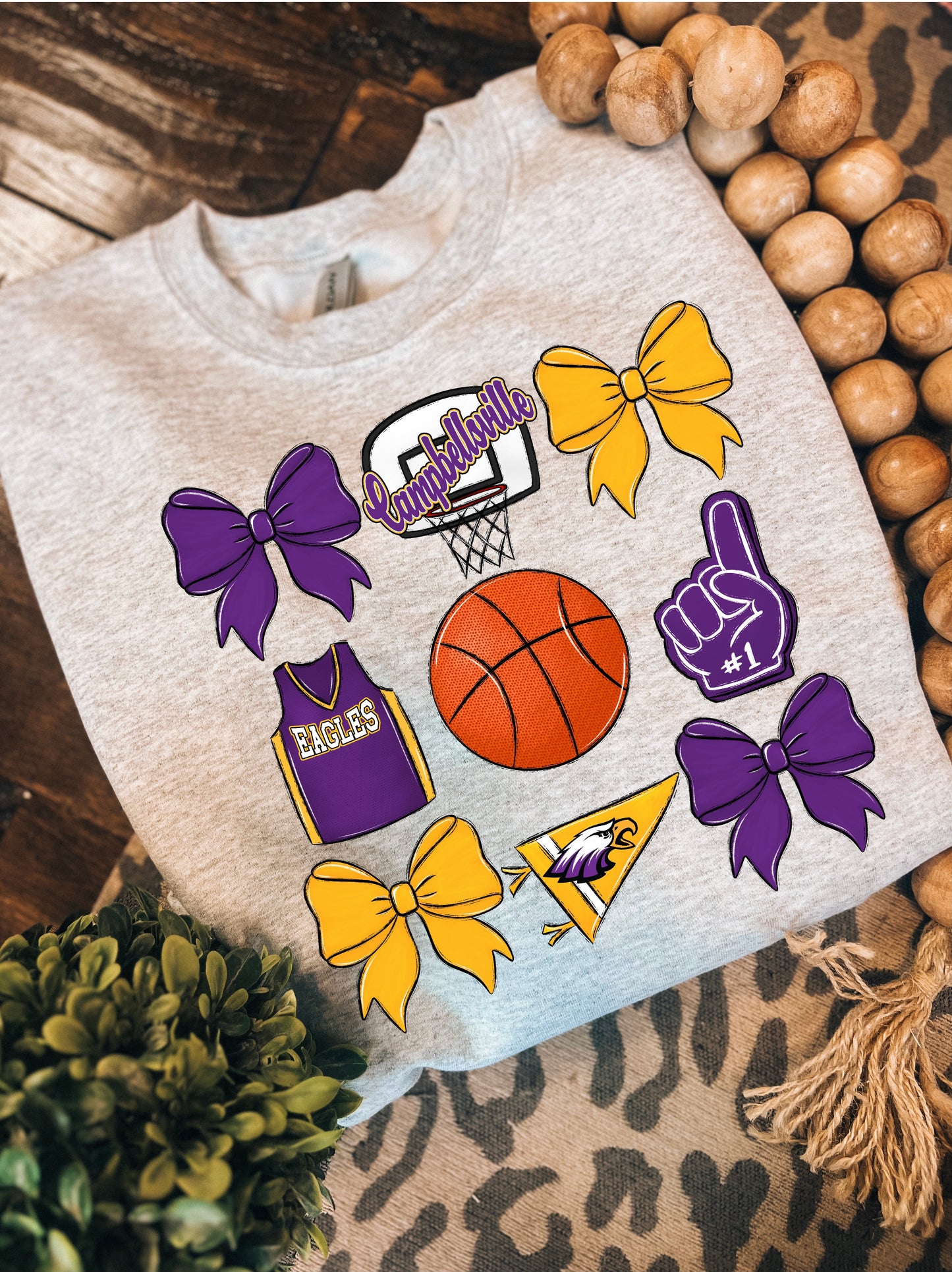 Youth School Spirit bball crewneck