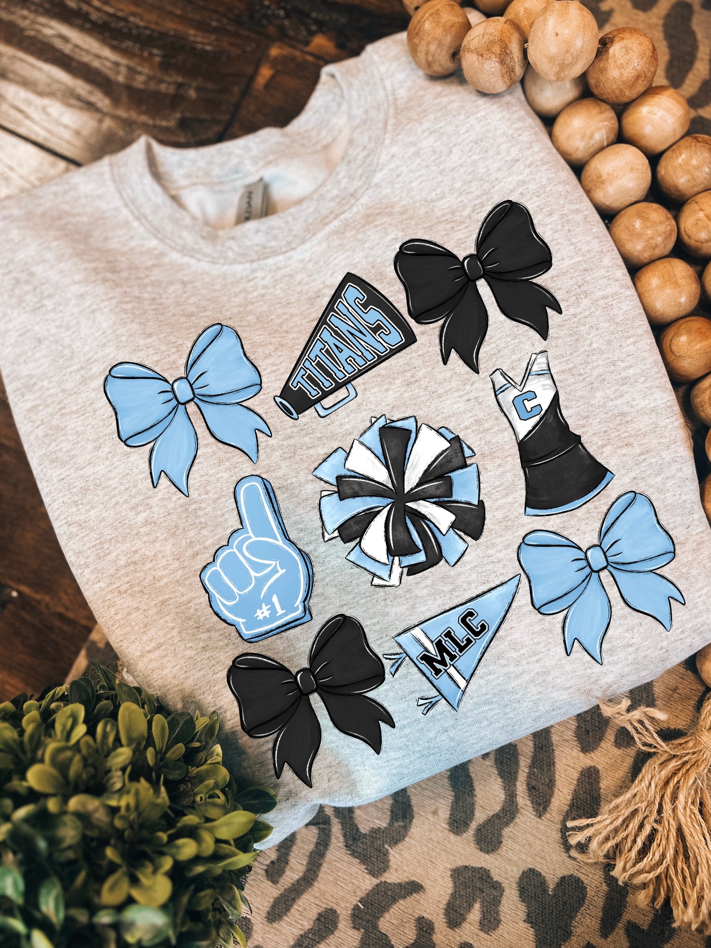 Youth school spirit cheer Crewneck