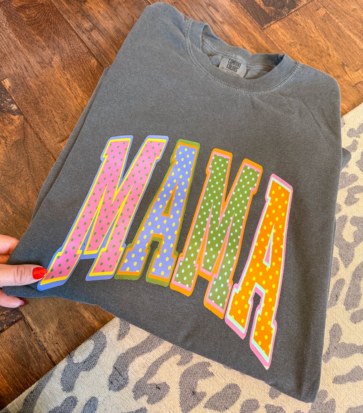 Polka dot Mama colorful